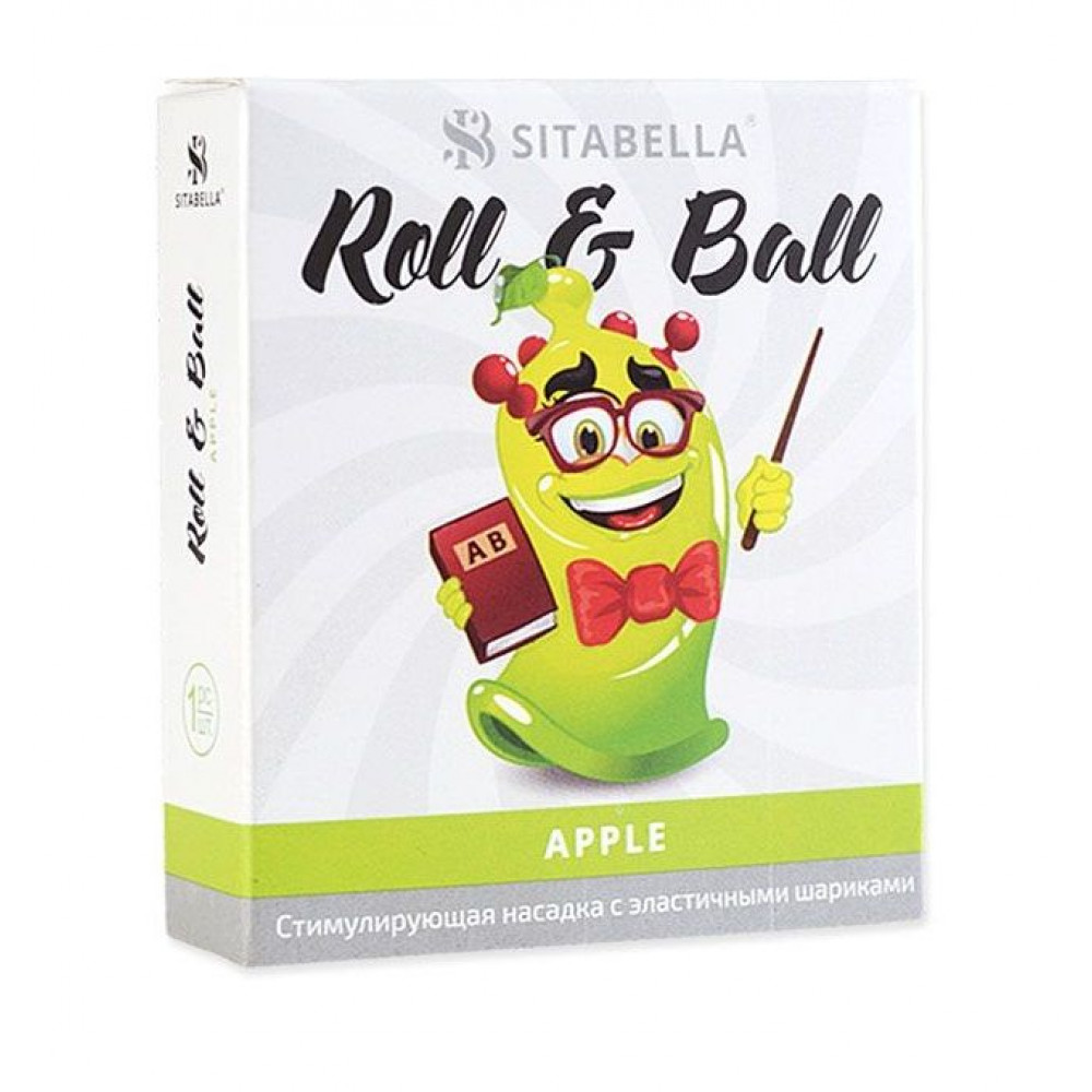 Стимулирующий презерватив-насадка Roll & Ball Apple Стимулирующий презерватив-насадка Roll & Ball Apple