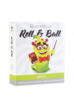 Стимулирующий презерватив-насадка Roll & Ball Apple