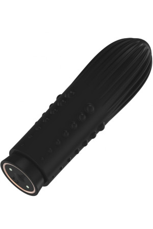 Черная вибропуля Turbo Rechargeable Bullet Lush - 9,8 см.