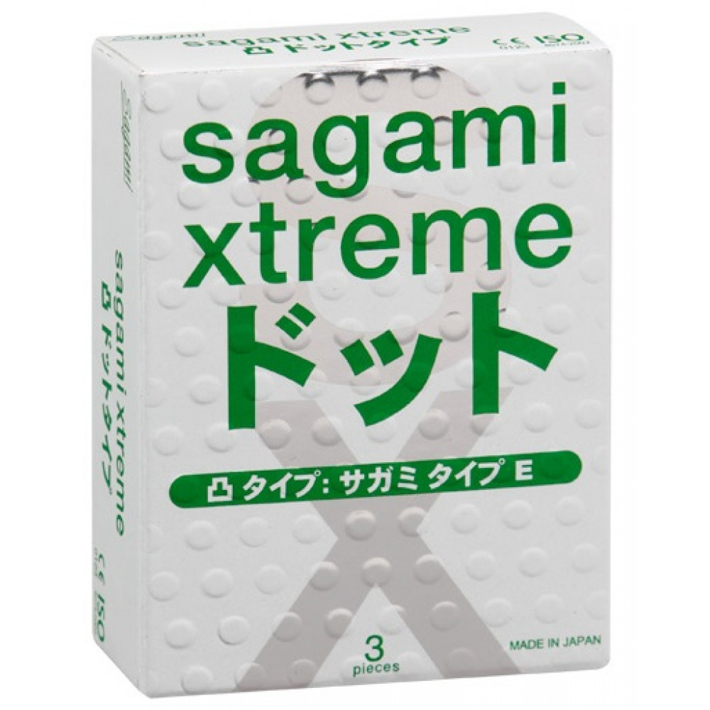 Презервативы Sagami Xtreme SUPER DOTS с точками - 3 шт. Презервативы Sagami Xtreme SUPER DOTS с точками - 3 шт.