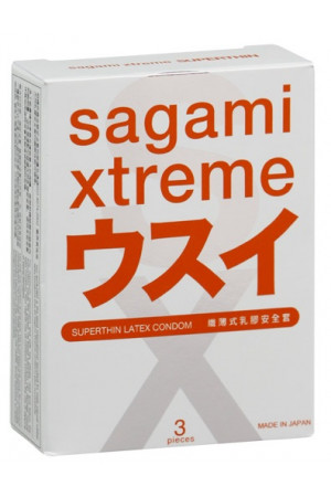 Ультратонкие презервативы Sagami Xtreme Superthin - 3 шт.