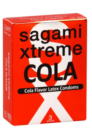 Ароматизированные презервативы Sagami Xtreme Cola  - 3 шт.