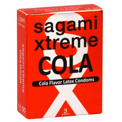 Ароматизированные презервативы Sagami Xtreme Cola  - 3 шт.