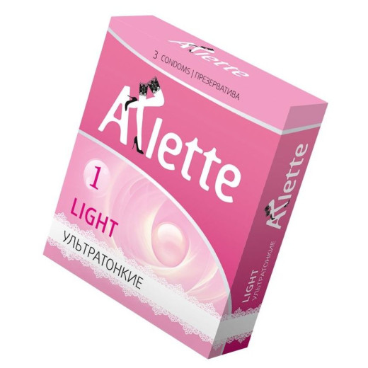 Ультратонкие презервативы Arlette Light - 3 шт.