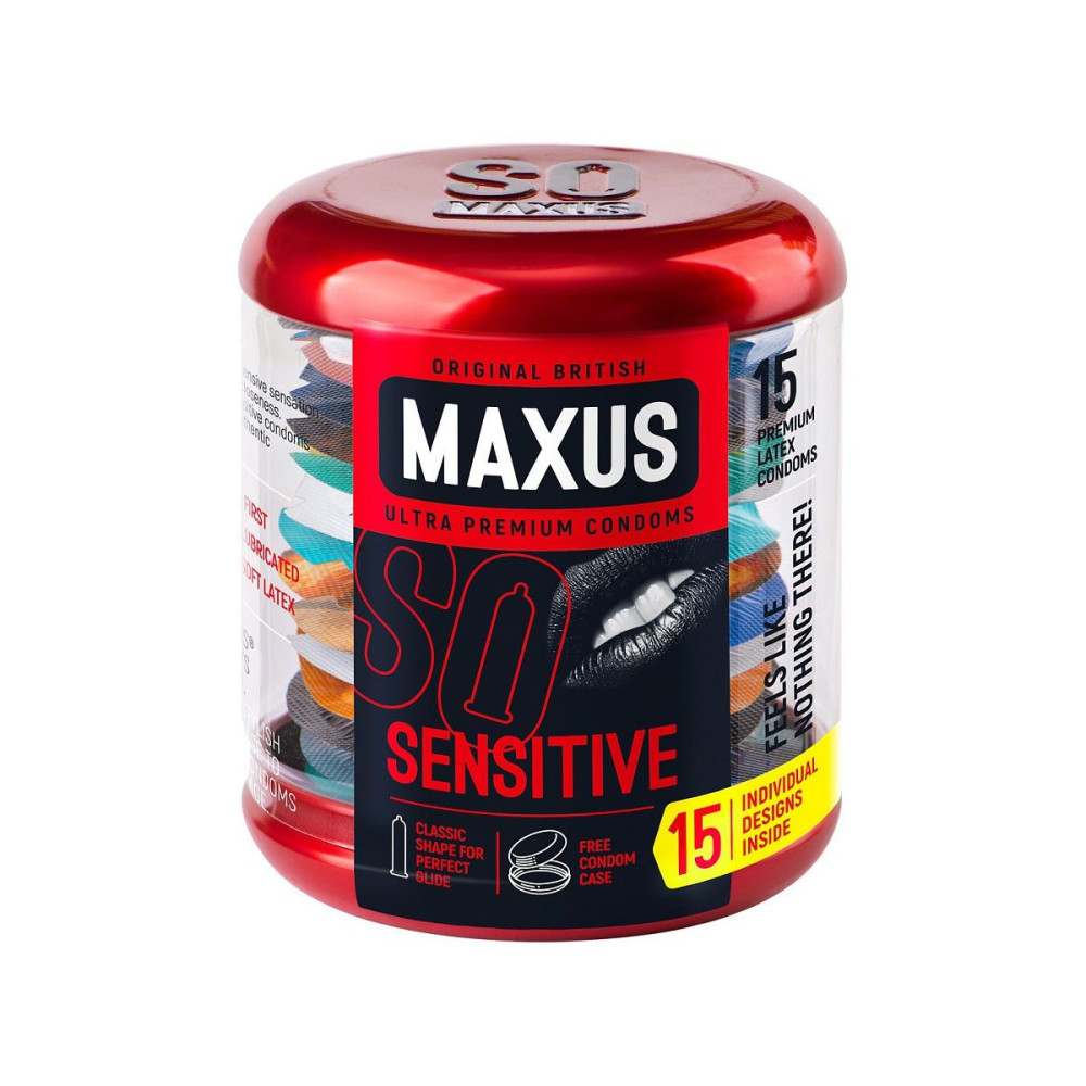 Ультратонкие презервативы в металлическом кейсе MAXUS Sensitive - 15 шт. Ультратонкие презервативы в металлическом кейсе MAXUS Sensitive - 15 шт.