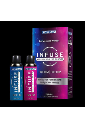 Возбуждающие лубриканты для пар INFUSE Arousal Gels for Couples - 2х59 мл.