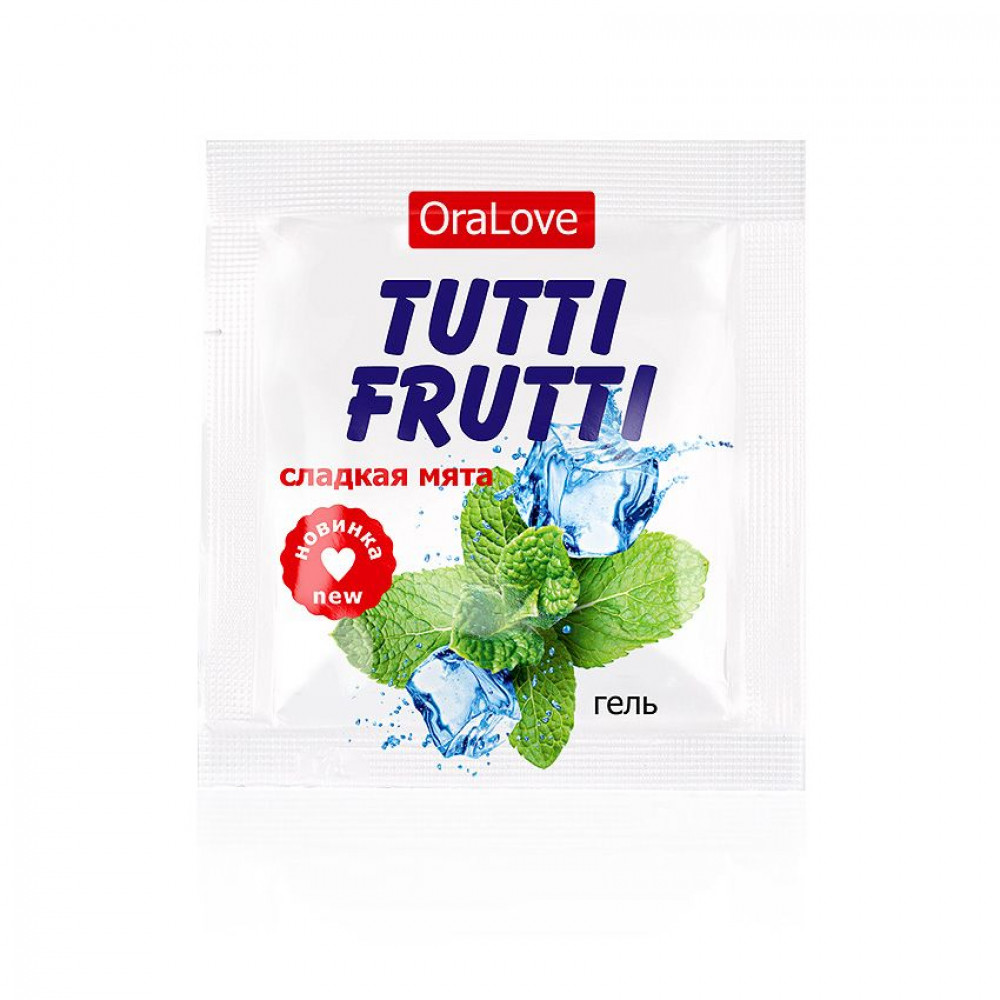 Пробник гель-смазки Tutti-frutti со вкусом мяты - 4 гр. Пробник гель-смазки Tutti-frutti со вкусом мяты - 4 гр.