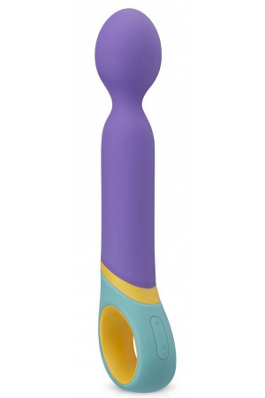 Фиолетовый вибромассажер Base Wand Vibrator - 24 см.