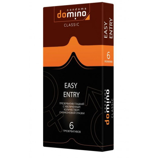 Презервативы с увеличенным количеством смазки DOMINO Easy Entry - 6 шт.