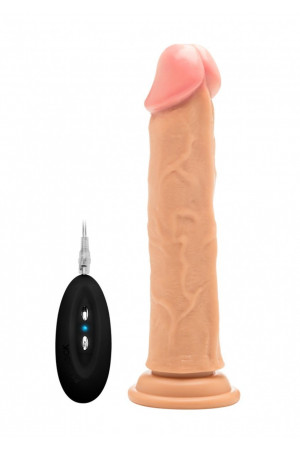 Телесный вибратор-реалистик Vibrating Realistic Cock 9" - 23,5 см.