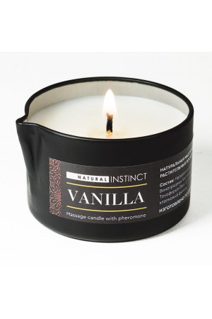 Массажная свеча с феромонами Natural Instinct VANILLA - 70 мл.