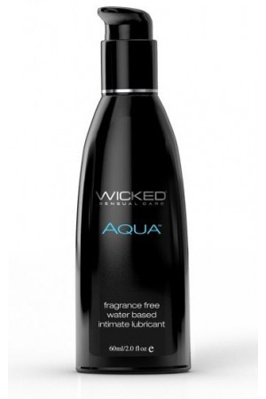 Легкий лубрикант с алоэ на водной основе Wicked AQUA - 60 мл.