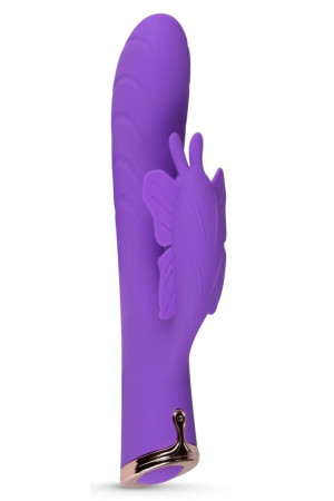 Фиолетовый вибратор-кролик The Princess Butterfly Vibrator - 20,5 см.