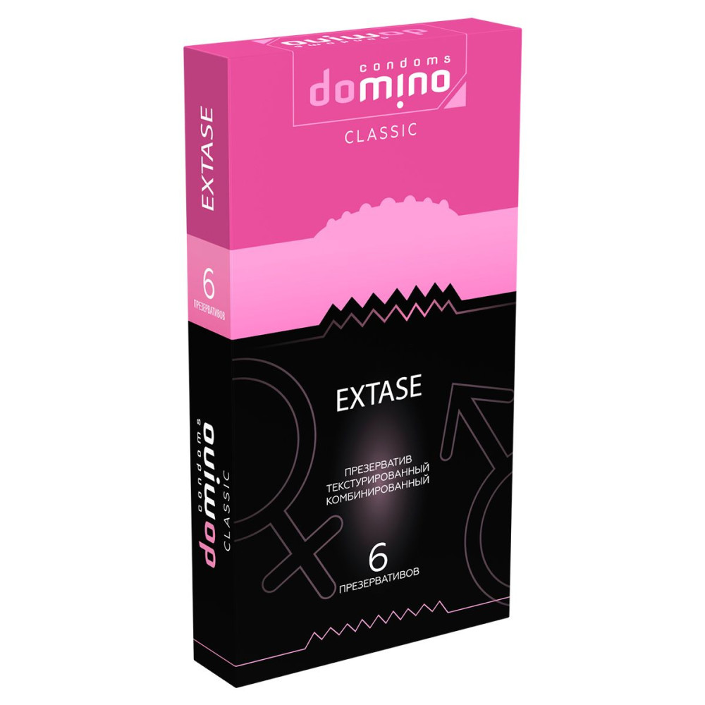 Презервативы с точками и рёбрышками DOMINO Classic Extase - 6 шт. Презервативы с точками и рёбрышками DOMINO Classic Extase - 6 шт.