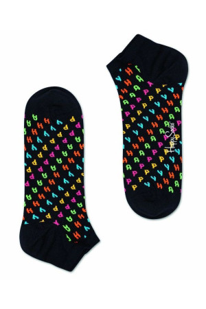 Низкие носки унисекс Happy Low Sock с цветными надписями