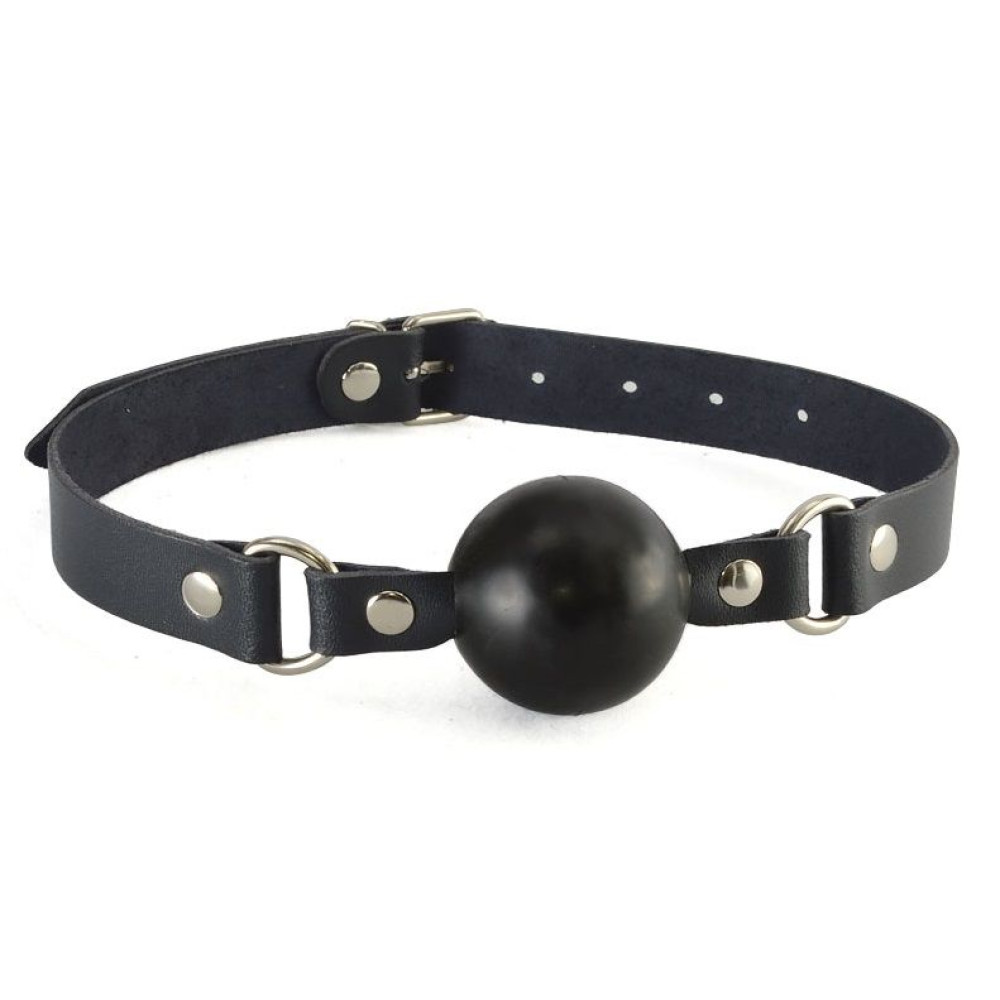 Гладкий кляп-шарик на ремешках Гладкий кляп-шарик на ремешках