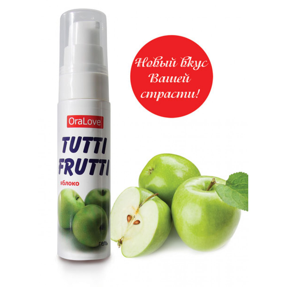Гель-смазка Tutti-frutti с яблочным вкусом - 30 гр. Гель-смазка Tutti-frutti с яблочным вкусом - 30 гр.