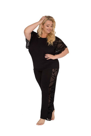 Пижамный комплект plus size из вискозного полотна