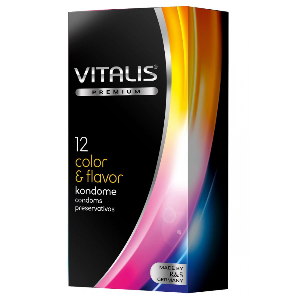 Цветные ароматизированные презервативы VITALIS PREMIUM color & flavor - 12 шт. Цветные ароматизированные презервативы VITALIS PREMIUM color & flavor - 12 шт.