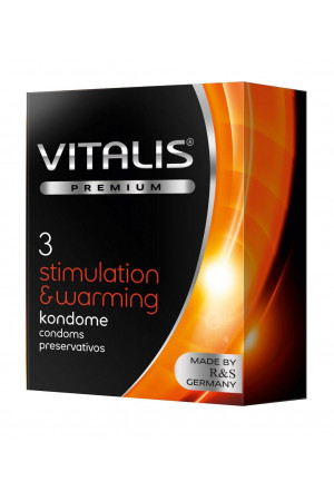 Презервативы VITALIS PREMIUM stimulation & warming с согревающим эффектом - 3 шт.