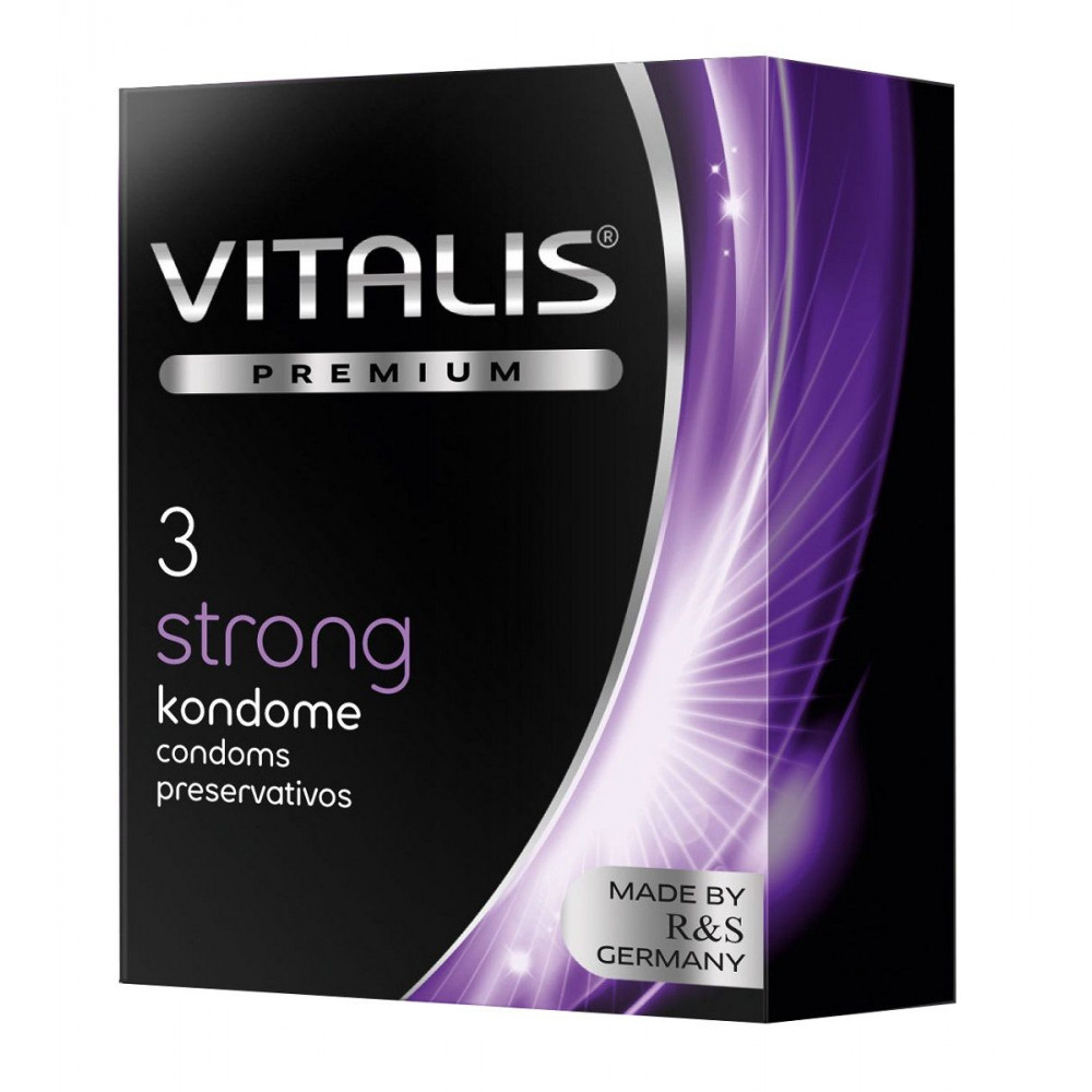 Презервативы с утолщенной стенкой VITALIS PREMIUM strong - 3 шт. Презервативы с утолщенной стенкой VITALIS PREMIUM strong - 3 шт.