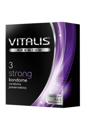 Презервативы с утолщенной стенкой VITALIS PREMIUM strong - 3 шт.