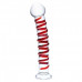 Прозрачный стимулятор с красной спиралью 10" Mr. Swirly Dildo - 25,4 см.