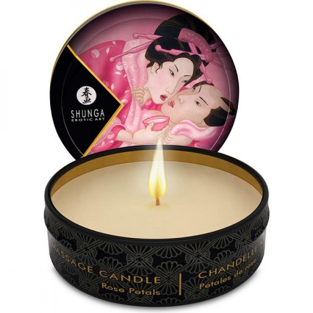 Массажная свеча Rose Petals с ароматом розы - 30 мл. Массажная свеча Rose Petals с ароматом розы - 30 мл.