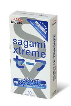 Презервативы Sagami Xtreme Ultrasafe с двойным количеством смазки - 10 шт.