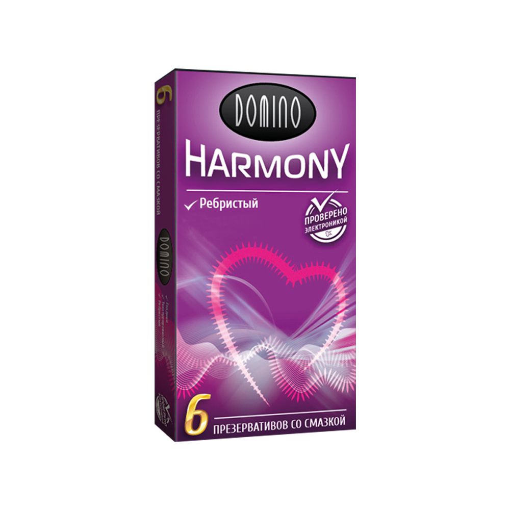 Презервативы с рёбрышками Domino Harmony - 6 шт. Презервативы с рёбрышками Domino Harmony - 6 шт.