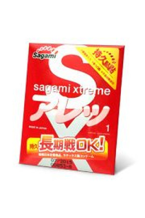 Утолщенный презерватив Sagami Xtreme Feel Long с точками - 1 шт.