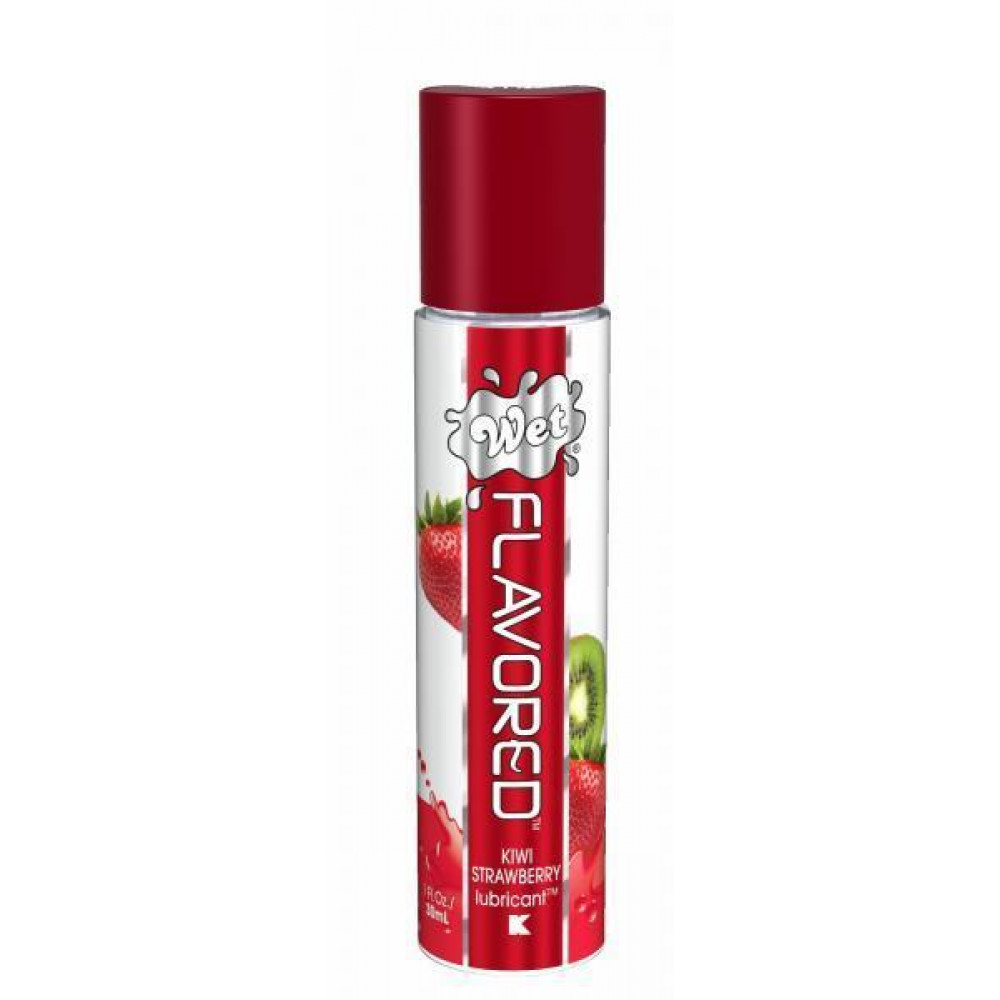 Лубрикант Wet Flavored Kiwi Strawberry с ароматом киви и клубники - 30 мл. Лубрикант Wet Flavored Kiwi Strawberry с ароматом киви и клубники - 30 мл.