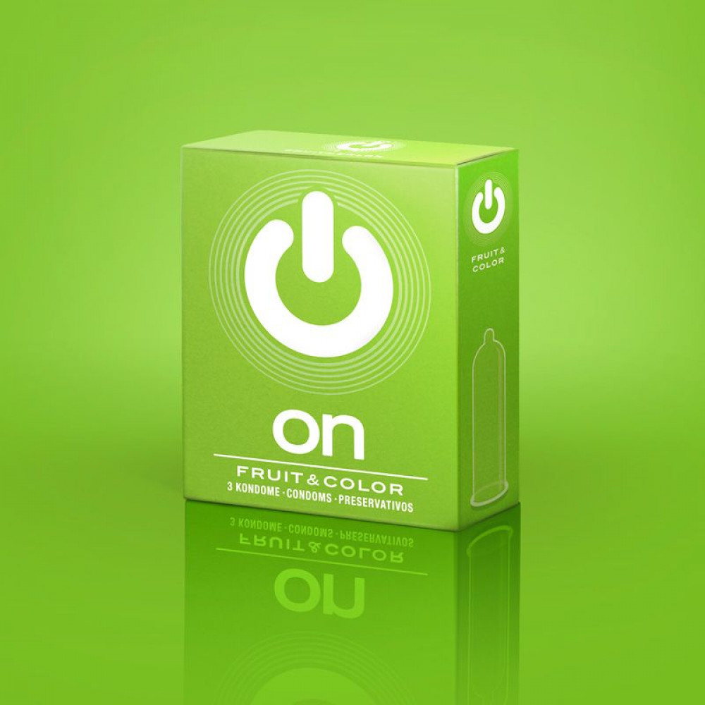 Цветные ароматизированные презервативы ON) Fruit & Color - 3 шт. Цветные ароматизированные презервативы ON) Fruit & Color - 3 шт.