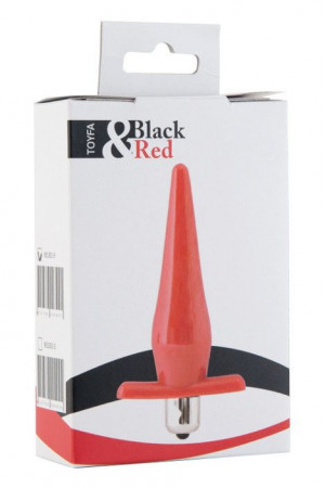 Красная водонепроницаемая вибровтулка Black&Red - 12,7 см.