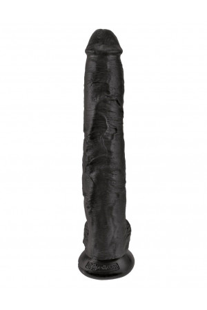 Чёрный фаллоимитатор-гигант 14" Cock with Balls - 37,5 см.