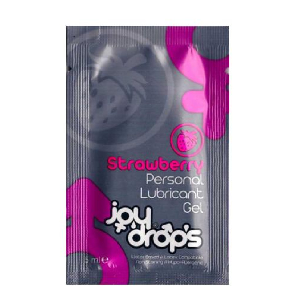 Саше смазки на водной основе с ароматом клубники JoyDrops Strawberry - 5 мл. Саше смазки на водной основе с ароматом клубники JoyDrops Strawberry - 5 мл.