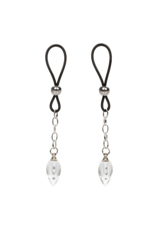 Подвески на соски с прозрачными капельками Non-Piercing Nipple Jewelry Crystal Teardrop