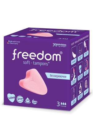 Женские гигиенические тампоны без веревочки FREEDOM normal - 3 шт.